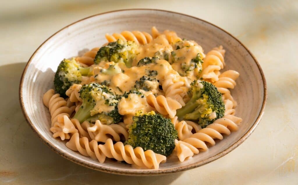 Fusilli z kremowym sosem brokułowo-serowym