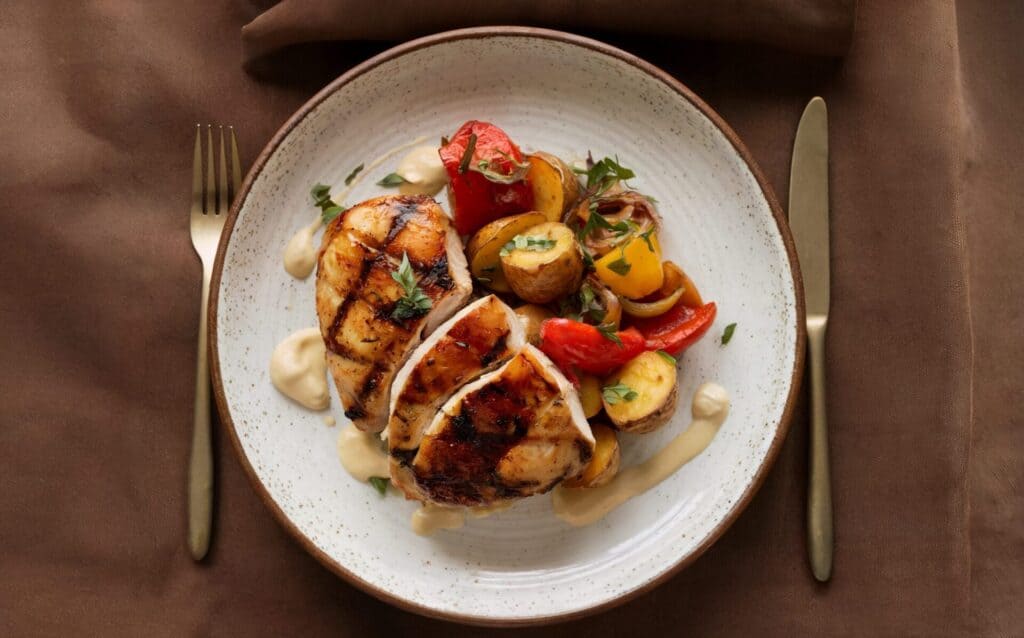 Hiszpański kurczak z pikantnymi ziemniakami Bravas