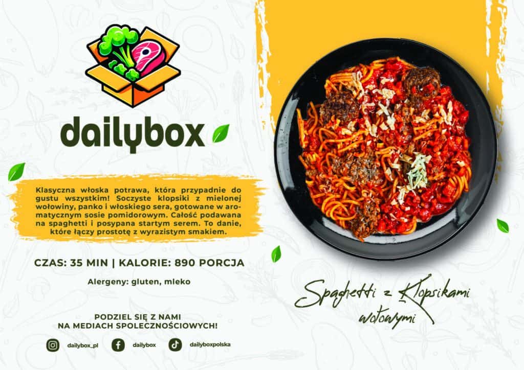 Spaghetti z klopsikami wołowymi