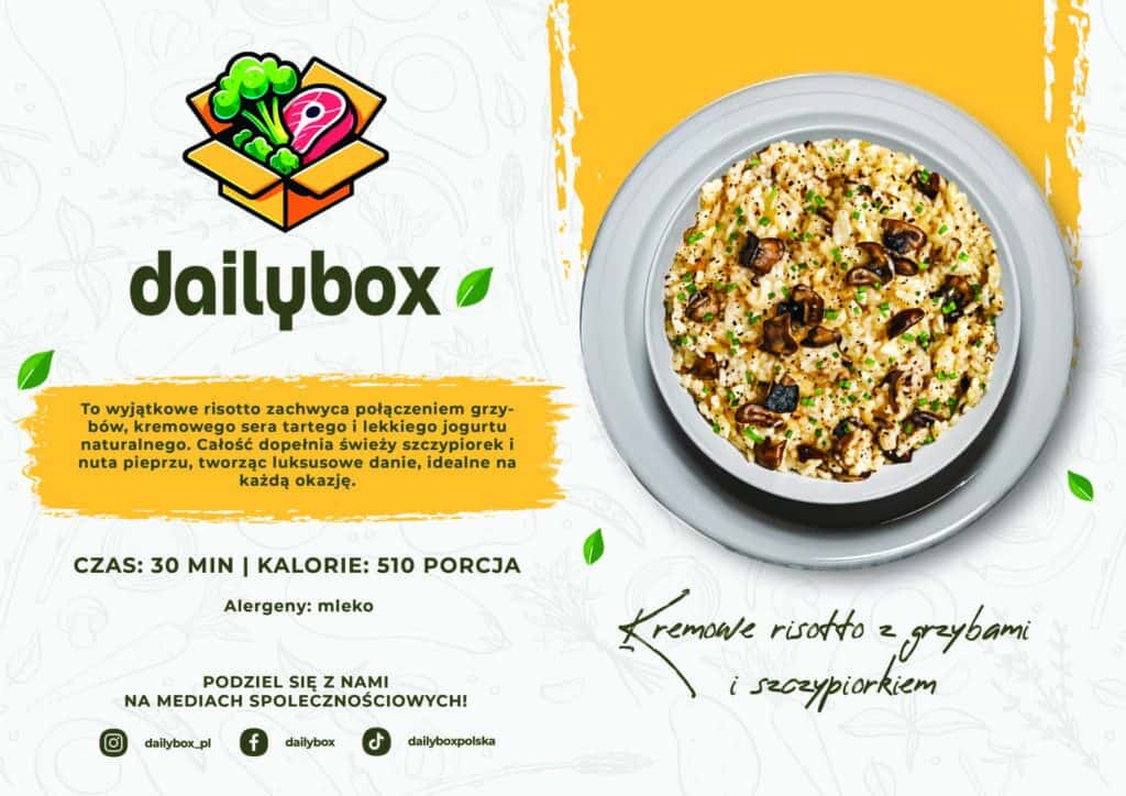Kremowe risotto z grzybami i szczypiorkiem