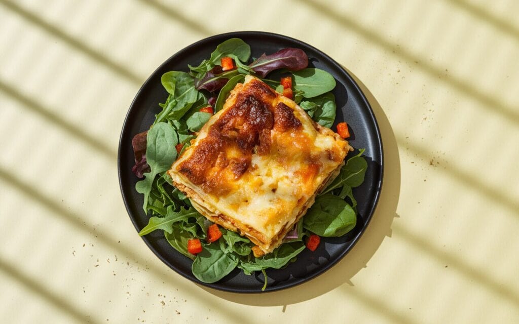 Soczysta lasagne z wołowiną i warzywami