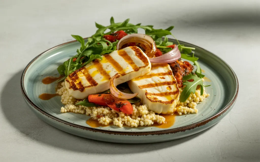 Sałatka z Halloumi i Pikantnym Dressingiem