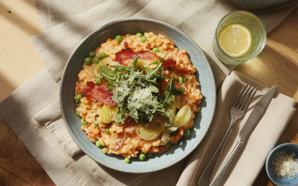 Pieczone Risotto z Mieszanką Meksykańską i Bekonem