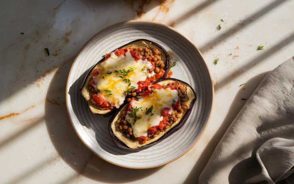 Musaka z bakłażanem i soczewicą