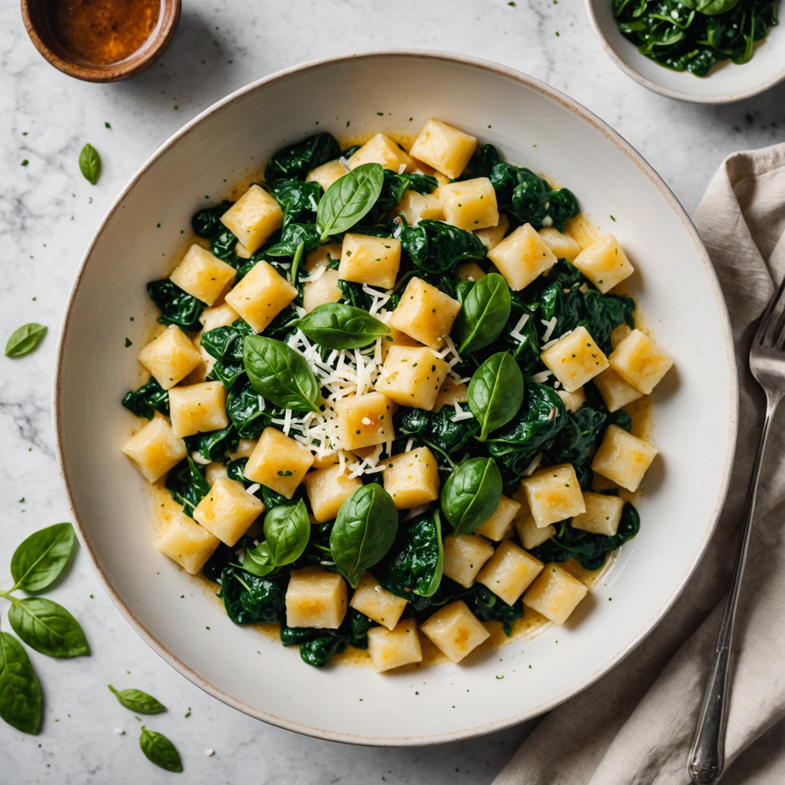 Gnocchi ze szpinakiem i parmezanem